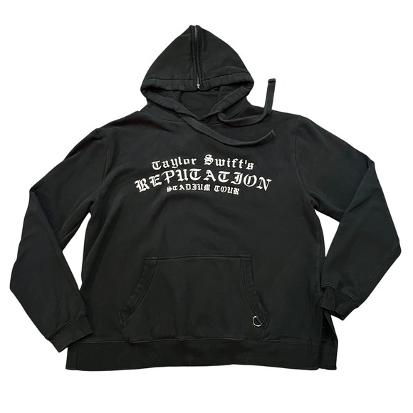 Taylor Swift 2018 Reputation Stadium Tour Black Zip Up Hoodie Women's Small